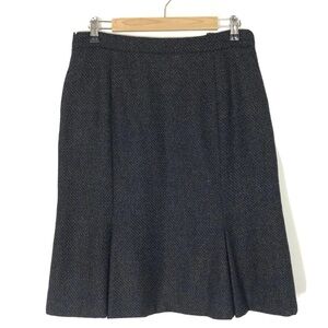 Yves Saint Laurent Rive Gauche Textured Wool Skirt